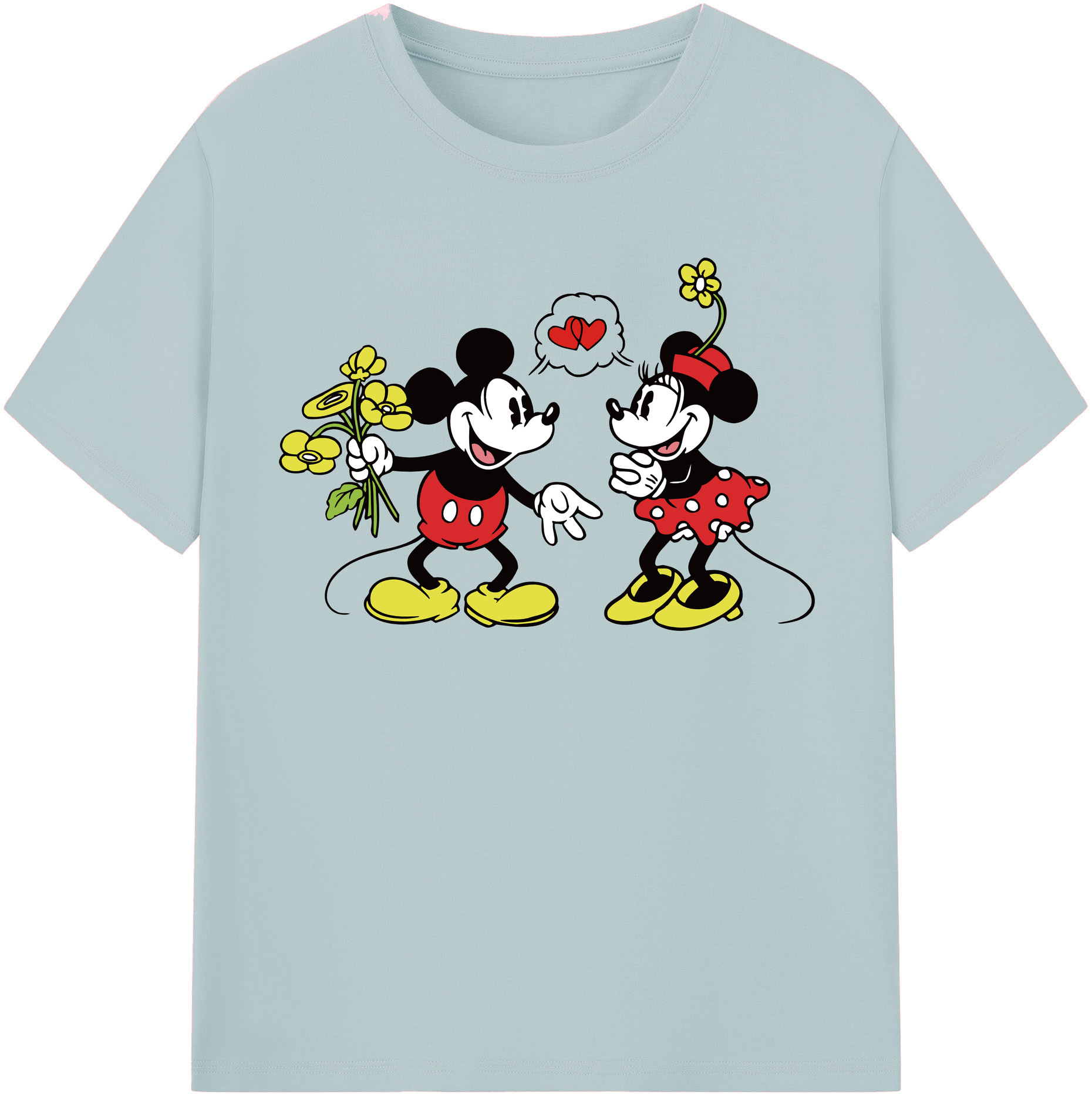 （画像用） ミッキーマウス Mickey Mouse 綿100％半袖Tシャツ（フロントプリント）
